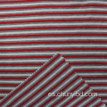 Color personalizado suave y elástico Patrón de rayas Hilo Tedado de costillas 2x2 para vestido de suéter/prenda